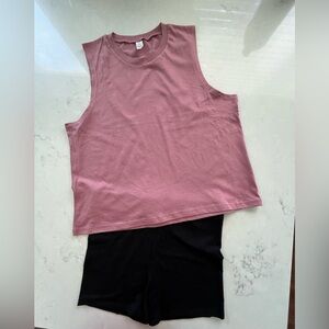 Top and legging shorts